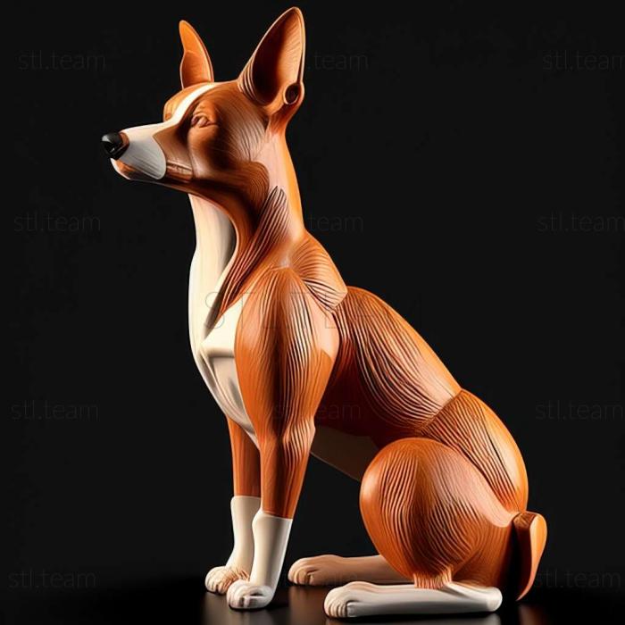 3D model Basenji dog (STL)